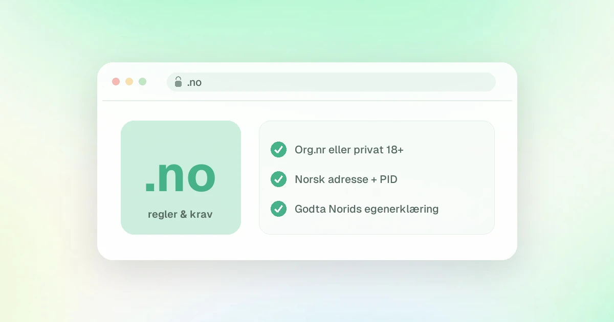 .no-domene: regler, krav og hvem som kan kjøpe