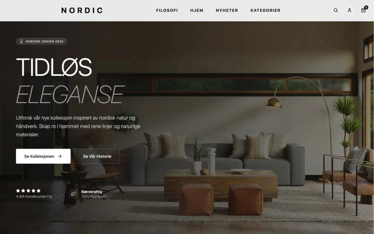 Nettside levert av Nettify - eksempel 1