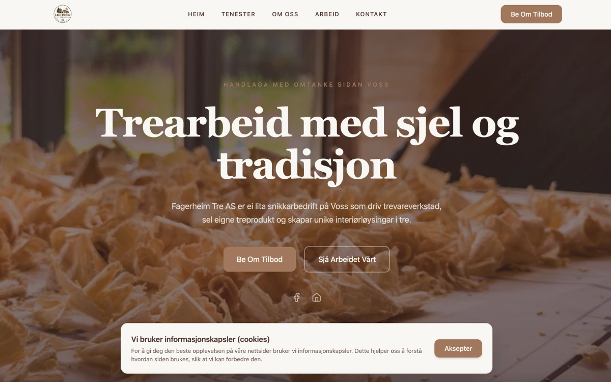 Nettside levert av Nettify - eksempel 10