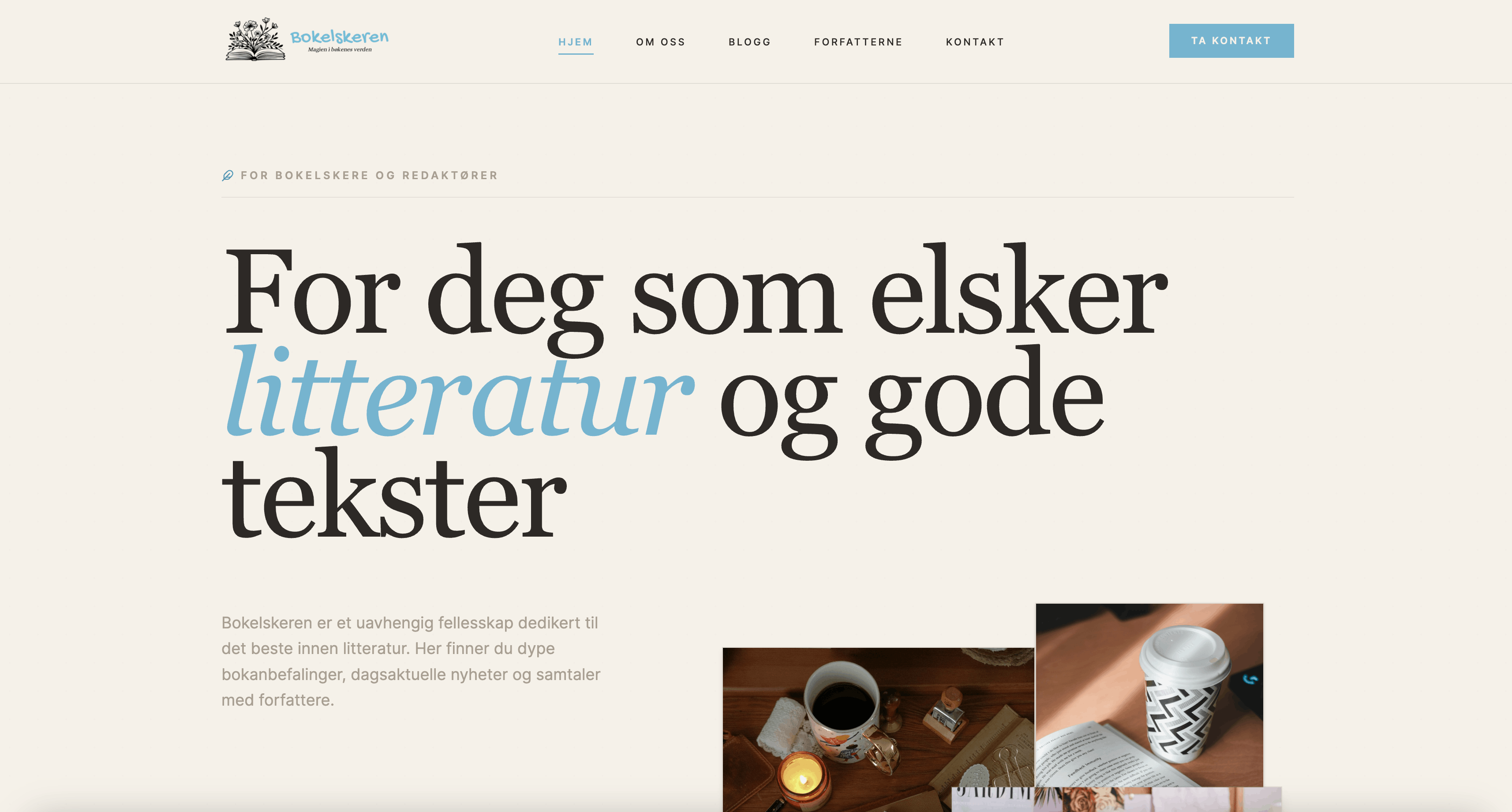 Nettside levert til Line.K – bokelskeren.com