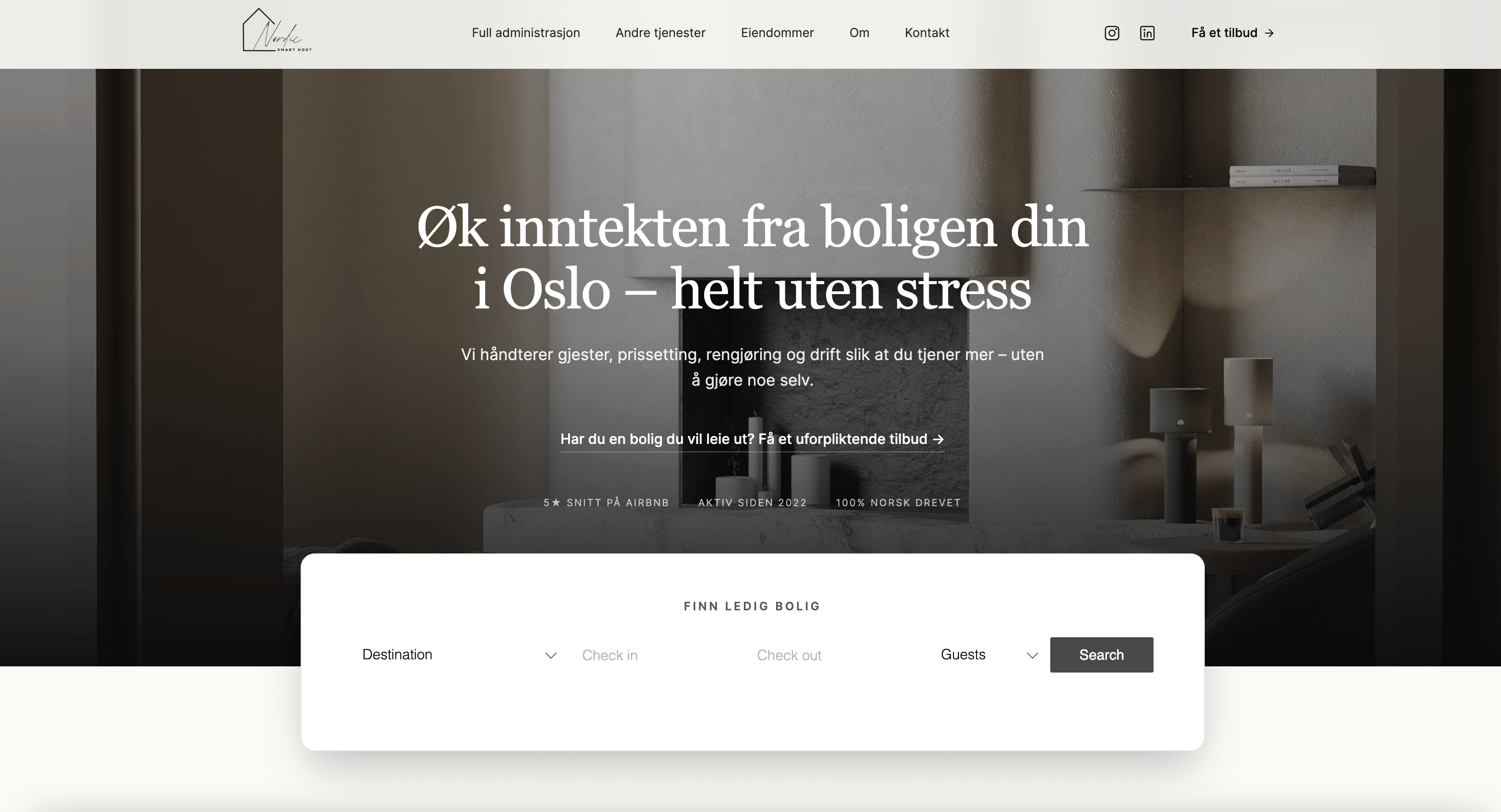 Nettside levert til Similla.A – nordicsmarthost.no